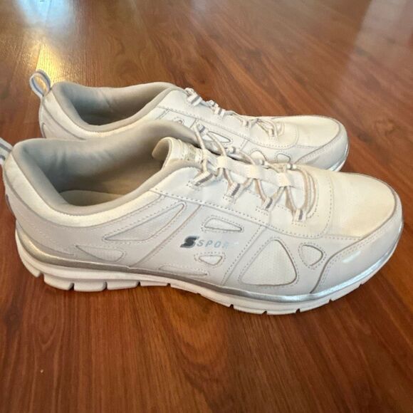 S by Sketchers memory foam all white sneakers women's 10 - Picture 6 of 6